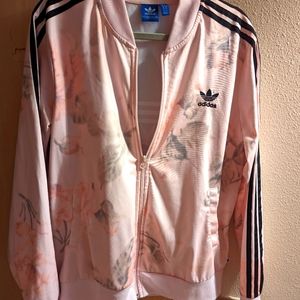Adidas bomber jacket blush floral